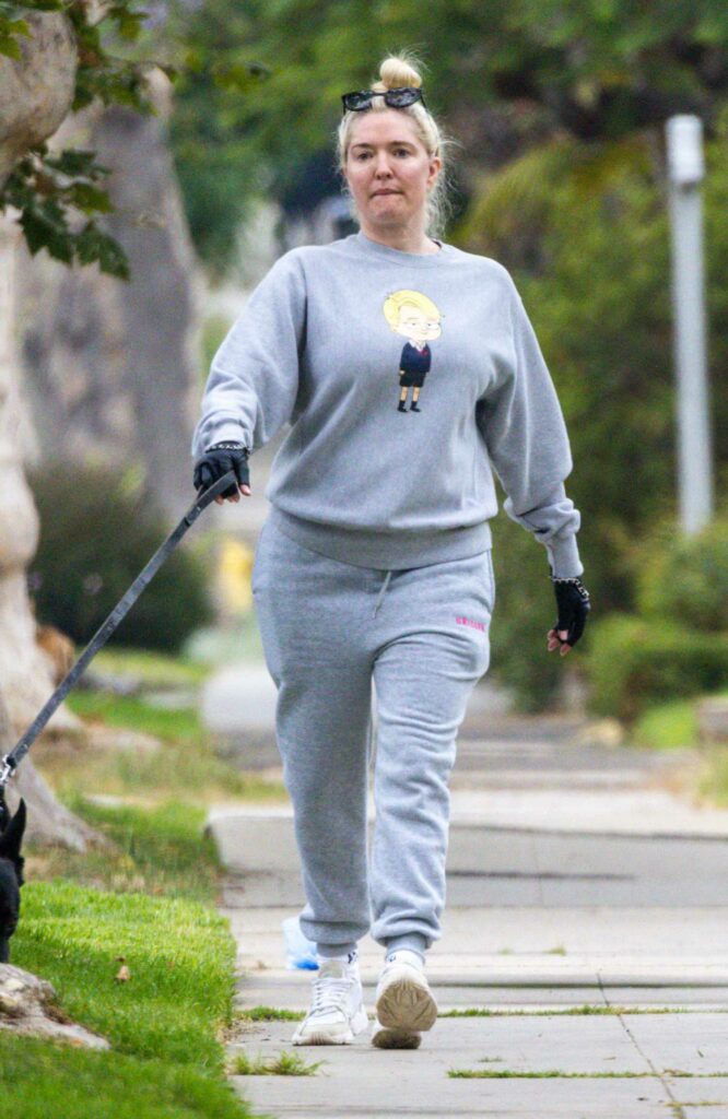 Erika Jayne in a Grey Sweatsuit