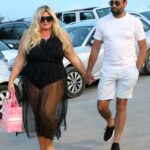 Gemma Collins in a Black See-Through Dress Was Seen Out with Her Boyfriend Rami Hawash on the Greek island of Mykonos