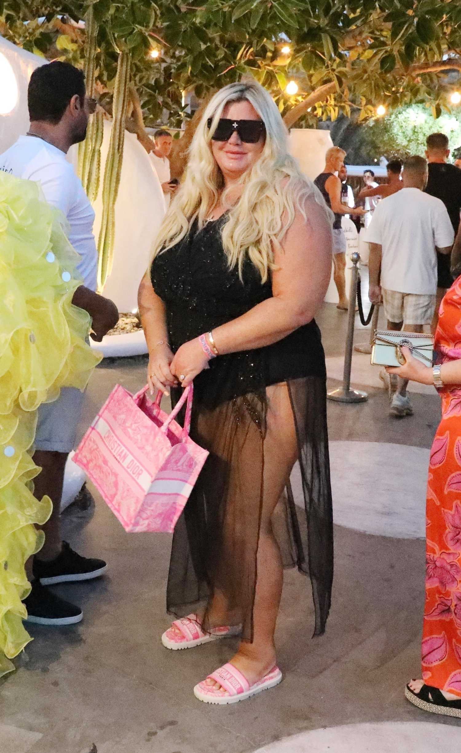 Gemma Collins in a Black See-Through Dress Was Seen Out with Her ...