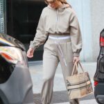 Jennifer Lopez in a Beige Sweatsuit Was Seen Out in New York City