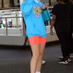 JoJo Siwa in a Baby Blue Hoodie Arrives at the Filming for America’s Got Talent in Pasadena