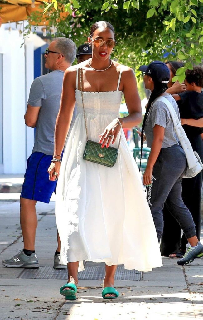 Kelly Rowland in a White Dress