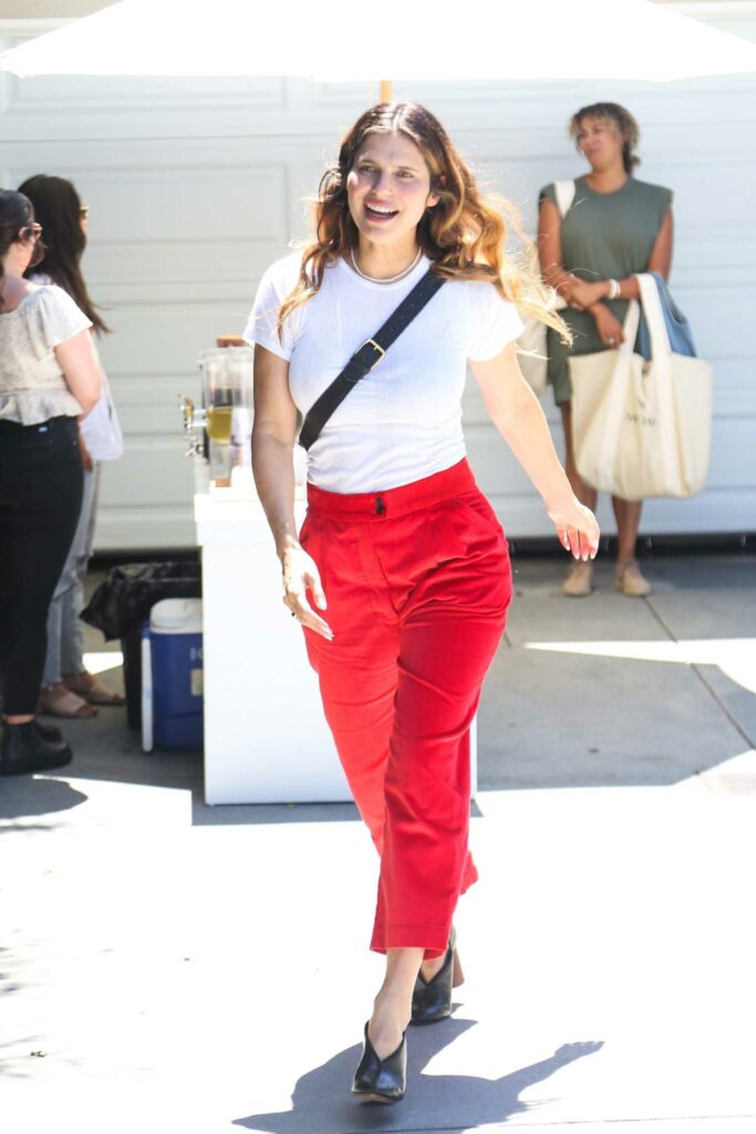 Lake Bell in a Red Pants