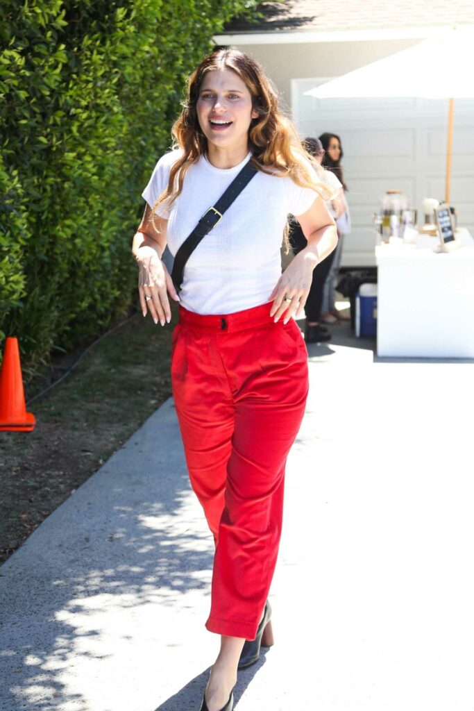 Lake Bell in a Red Pants