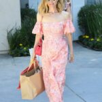Leslie Mann in a Pink Floral Dress Was Seen Out in Brentwood