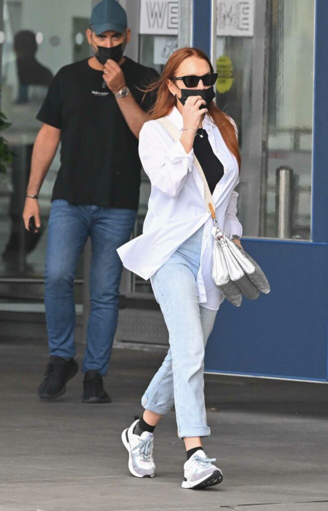 Lindsay Lohan in a White Shirt