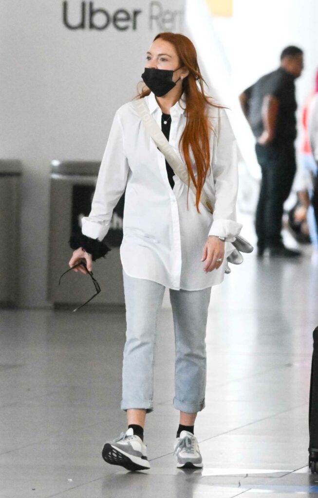 Lindsay Lohan in a White Shirt