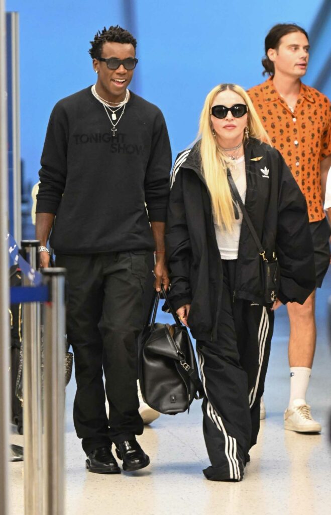 Madonna in a Black Adidas Tracksuit