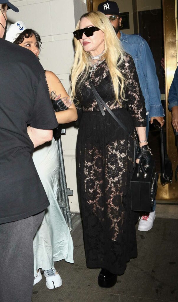Madonna in a Black Lace Dress