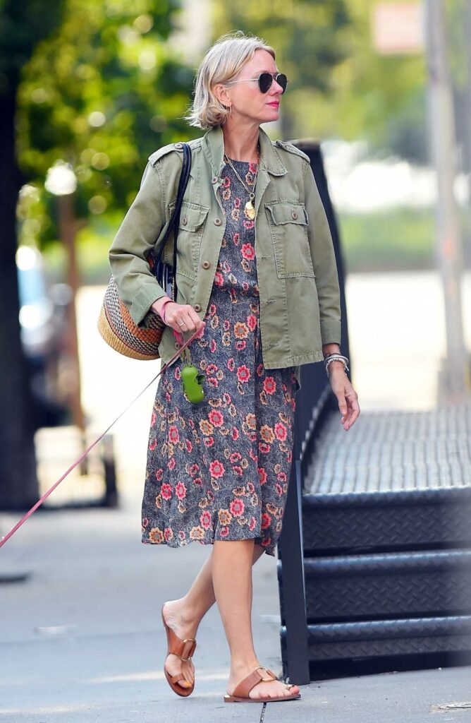 Naomi Watts in an Olive Jacket