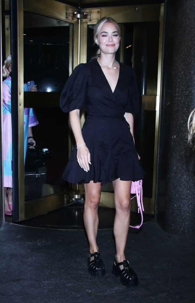 Rebecca Rittenhouse in a Black Dress