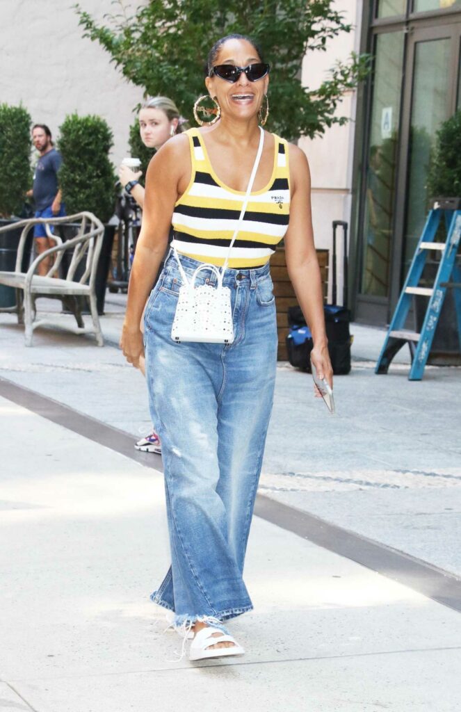 Tracee Ellis Ross in a Striped Tank Top