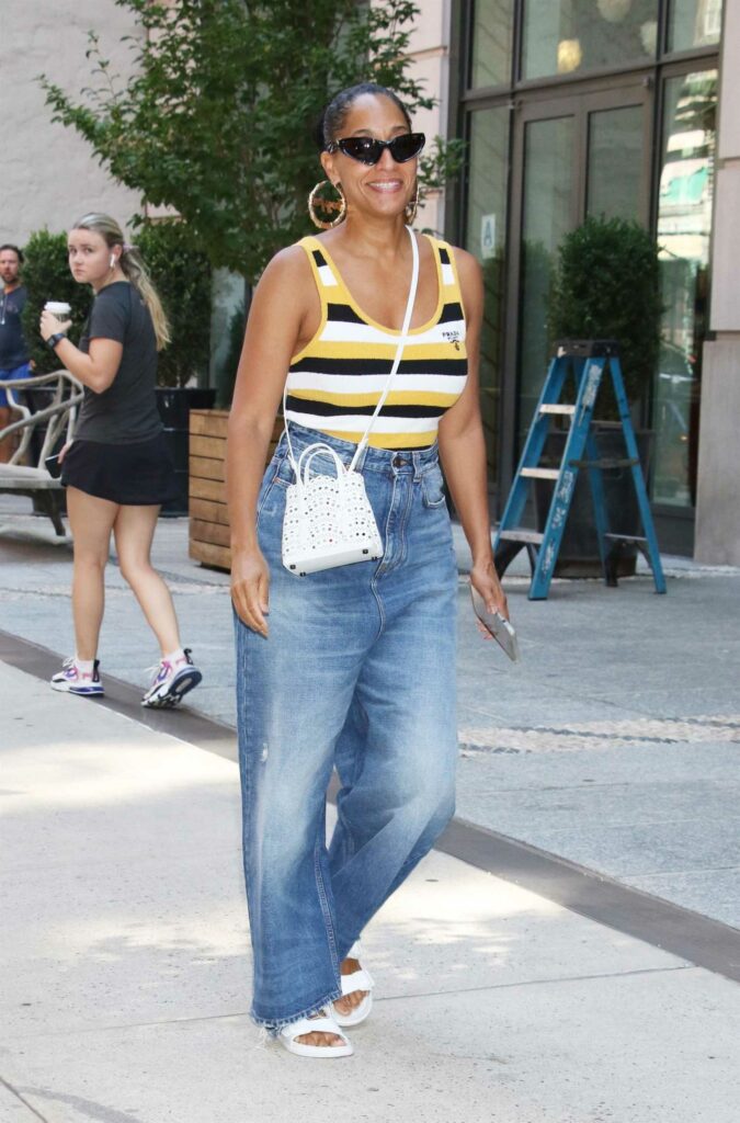 Tracee Ellis Ross in a Striped Tank Top