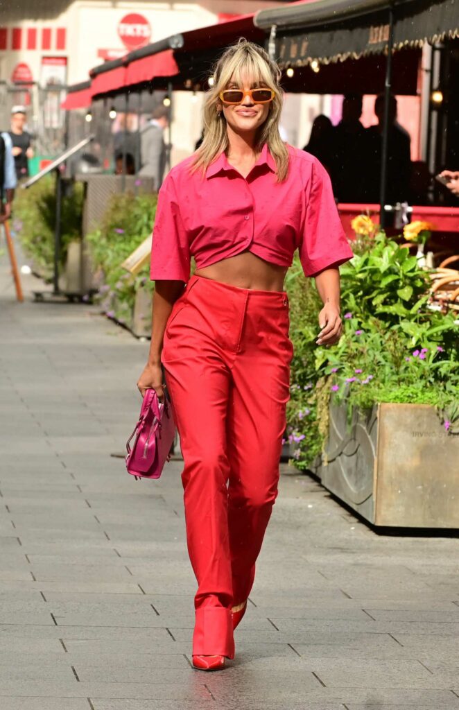 Ashley Roberts in a Red Ensemble