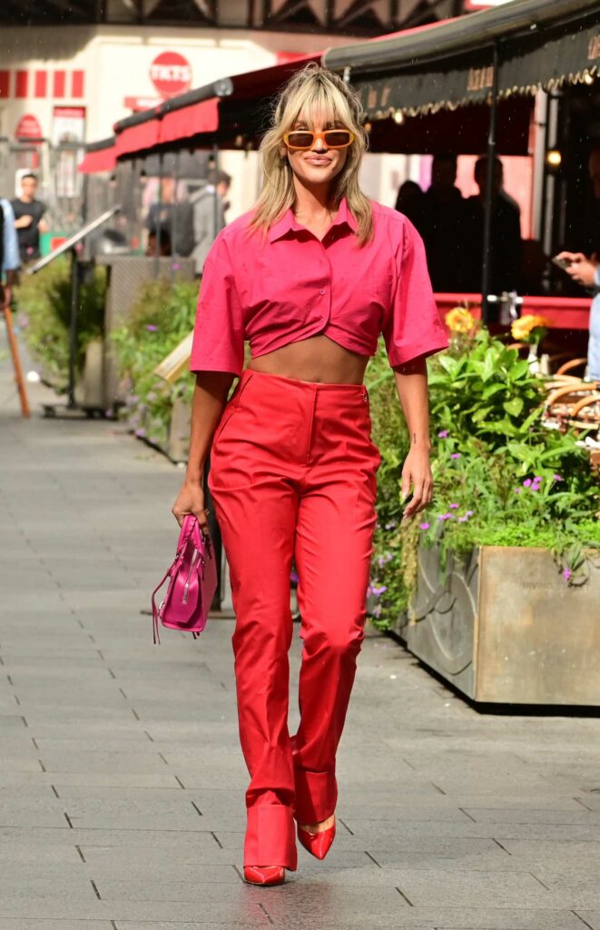 Ashley Roberts in a Red Ensemble
