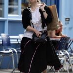 Helena Bonham Carter in a White Blouse Was Seen Out in North London