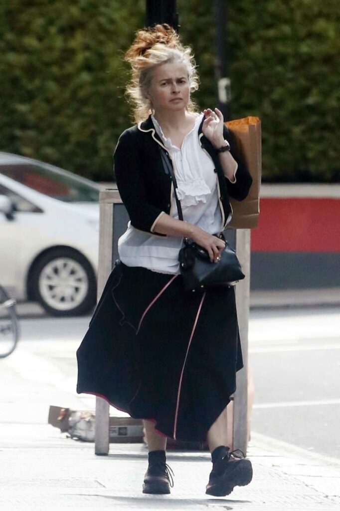 Helena Bonham Carter in a White Blouse