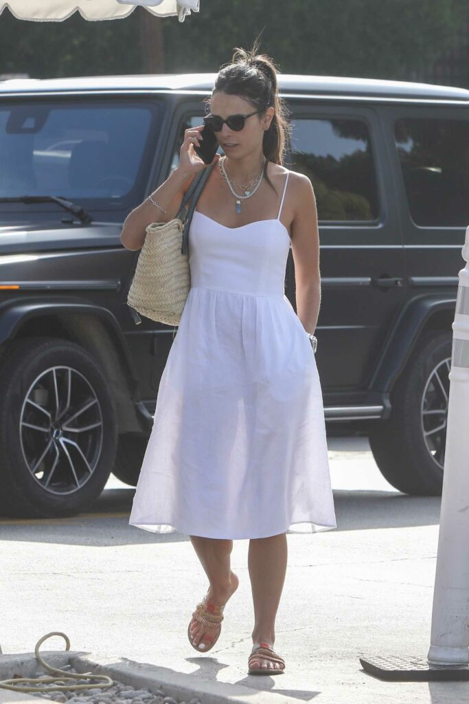 Jordana Brewster in a White Summer Dress