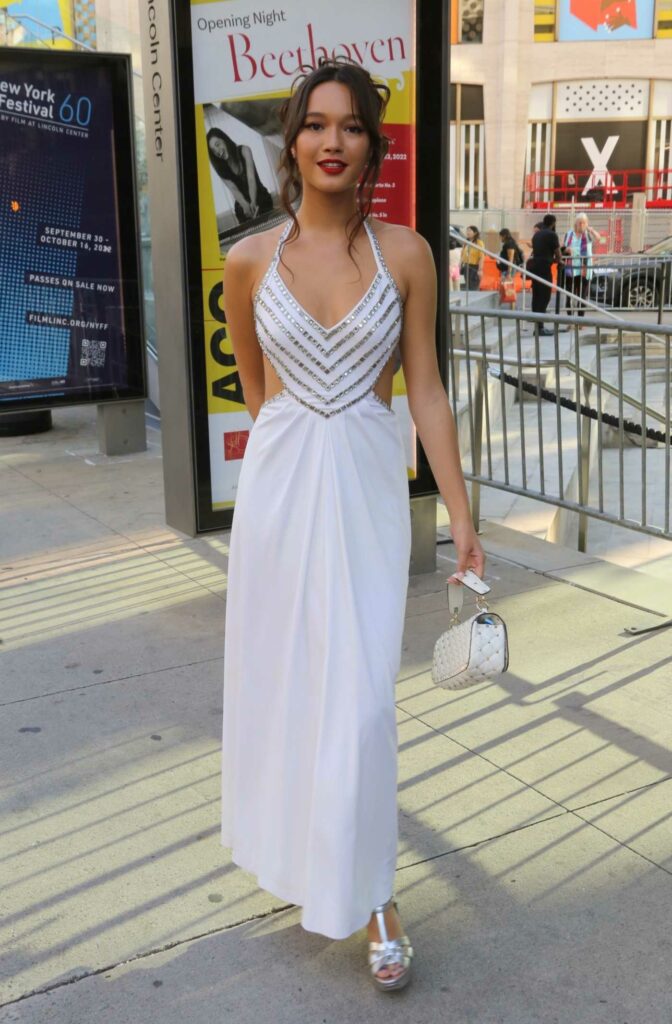 Lily Chee in a White Dress