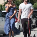 Malin Akerman in a Blue Dress Was Seen Out with Jack Donnelly in Los Angeles