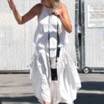 Malin Akerman in in a White Summer Dress Was Seen Out in Los Feliz