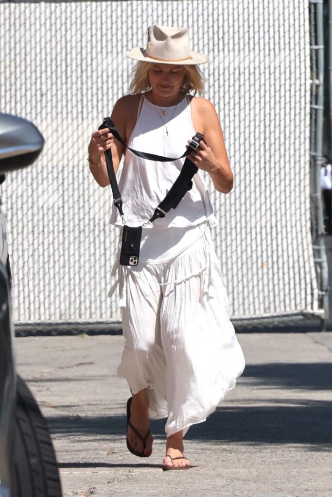 Malin Akerman in in a White Summer Dress