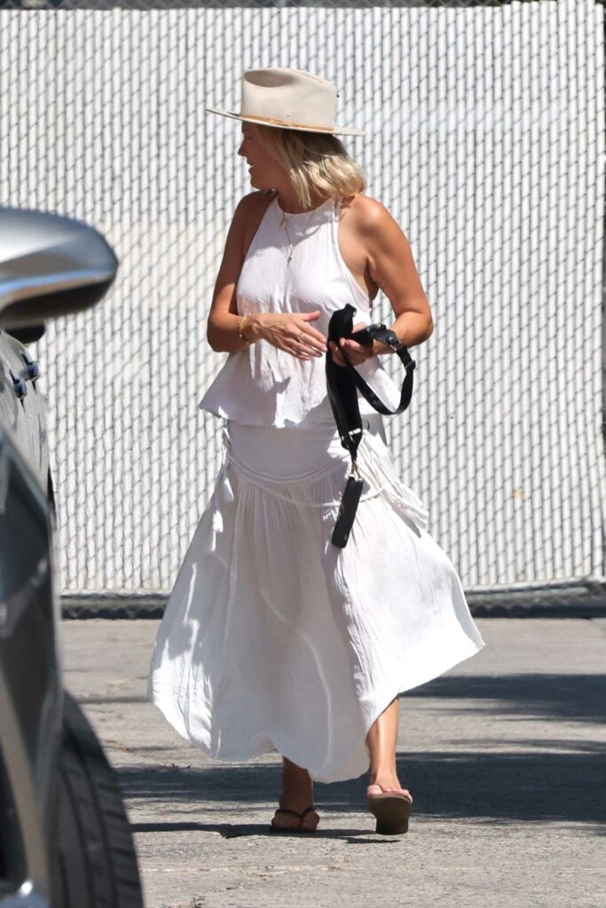 Malin Akerman in in a White Summer Dress