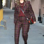 Amber Tamblyn in a Plaid Pantsuit Was Seen Out in New York