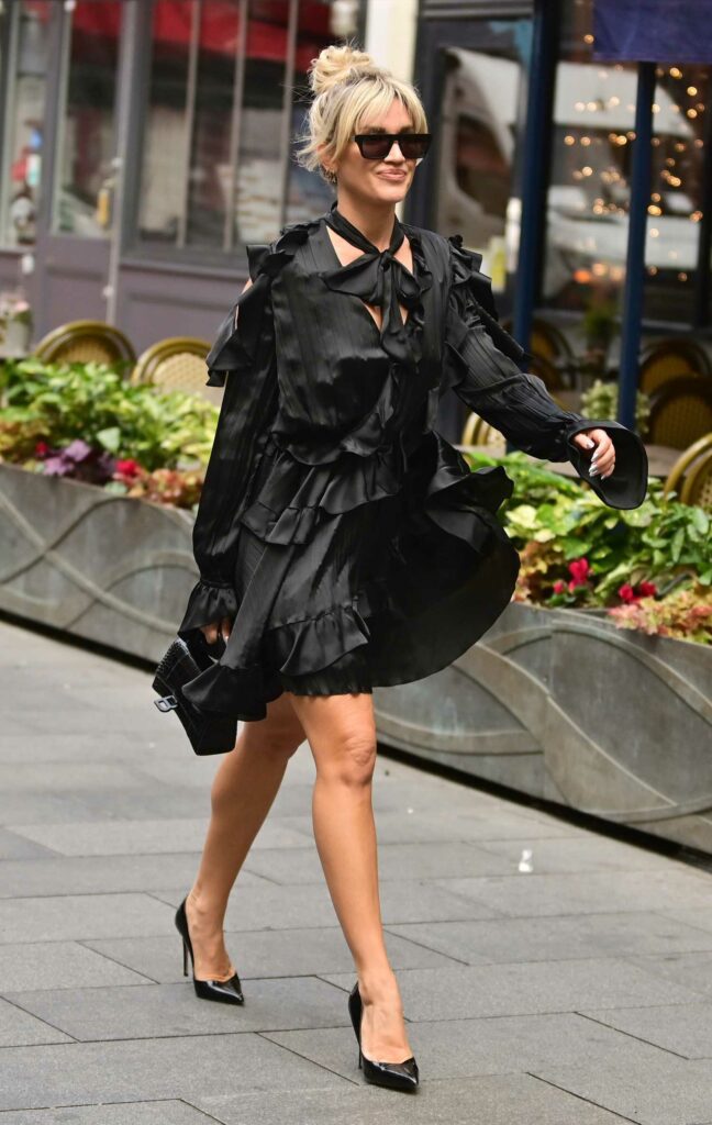 Ashley Roberts in a Black Dress