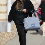 Jacqueline Jossa in a Black Outfit Heads to the Gym in Essex