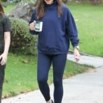 Jennifer Garner in a Blue Hoodie Was Seen Out in Brentwood