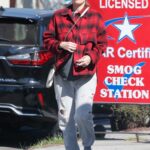 Kate Mara in a Red Plaid Jacket Was Seen Out in Los Feliz