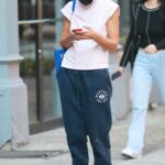 Katie Holmes in a Blue Sweatpants Was Seen Out in Manhattan in NYC