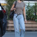 Kimberly Stewart in a Grey Tee Was Seen Out in Studio City