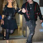 Mariah Carey in a Black Outfit Heads to the Paris Theatre with Her Boyfriend Bryan Tanaka in New York