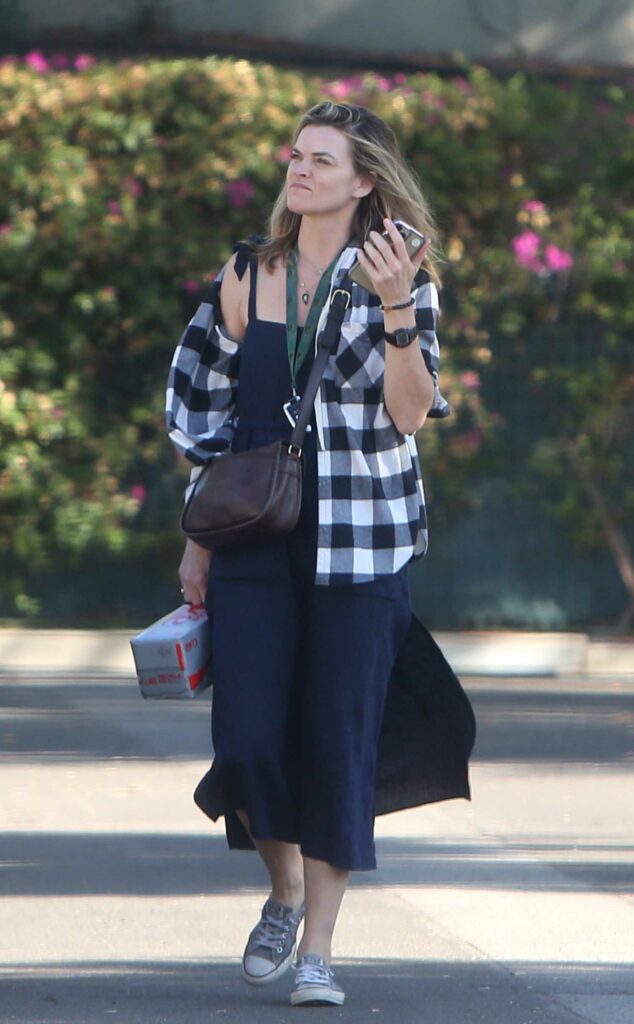 Missi Pyle in a Plaid Shirt