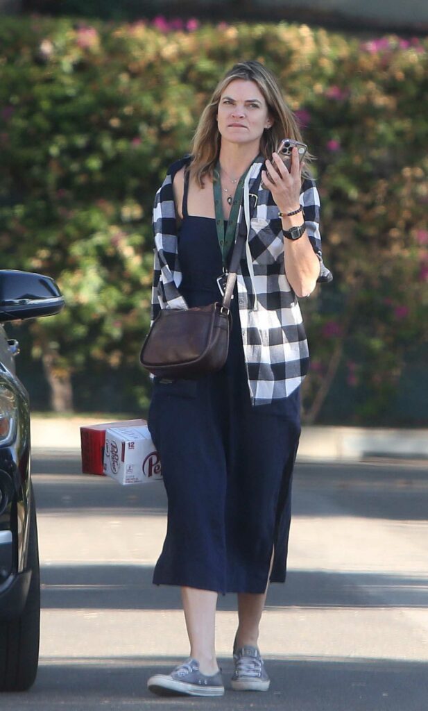 Missi Pyle in a Plaid Shirt