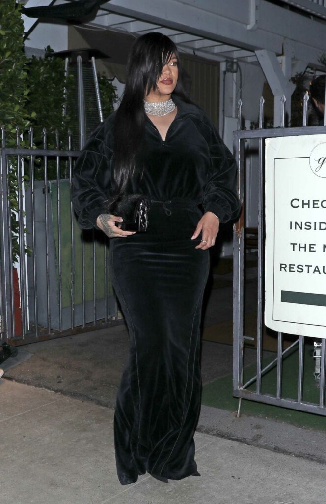 Rihanna in a Black Dress