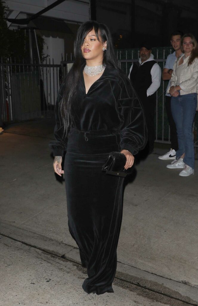 Rihanna in a Black Dress