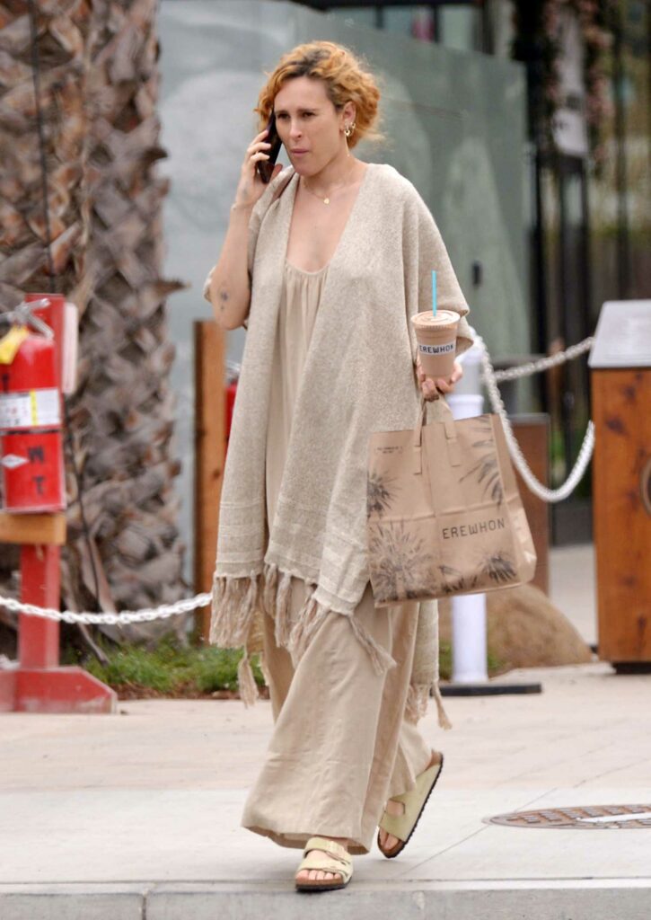Rumer Willis in a Beige Outfit