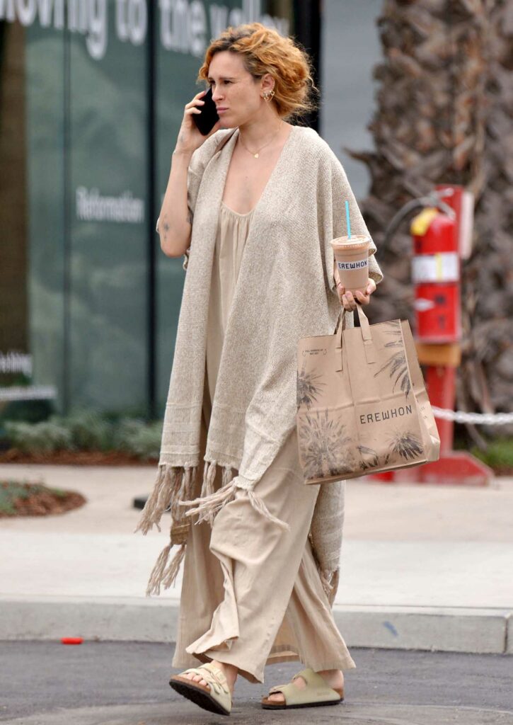 Rumer Willis in a Beige Outfit