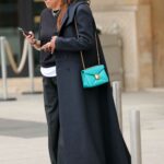 Simone Ashley in a Black Coat Was Seen Out in Paris