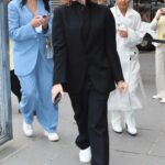 Stella McCartney in a Black Pantsuit Attends the Stella McCartney Womenswear Fashion Show During 2022 Paris Fashion Week in Paris