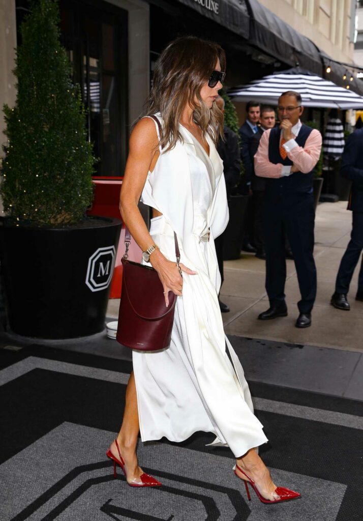 Victoria Beckham in a White Dress