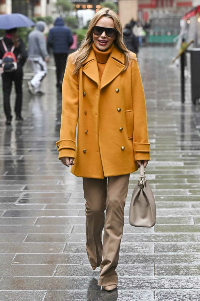 Amanda Holden in an Orange Coat
