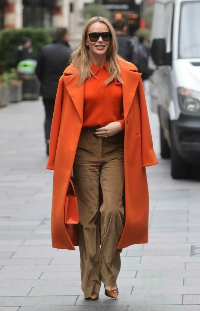 Amanda Holden in an Orange Coat
