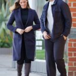 Ashley Greene in a Blue Coat Was Seen Out with Paul Khoury in West Hollywood