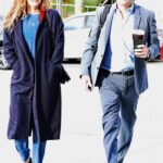 Bijou Phillips in a Blue Coat Was Seen Out with Danny Masterson in Los Angeles