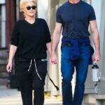 Hugh Jackman in a Blue Tee Was Seen Out with His Wife in New York City