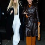 Kate Hudson in a White Pantsuit Leaves Dinner with a Friend at Celeb Hot Spot Carbone in New York
